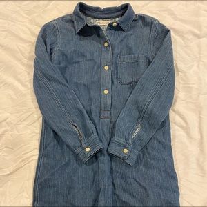 Madewell Blue Long Sleeve Denim Dress
